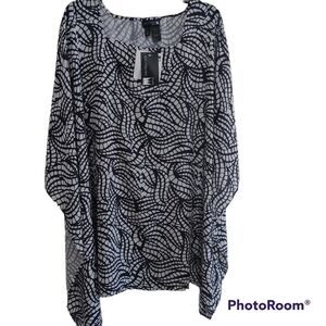 Antthony Original Black White Caftan Top M